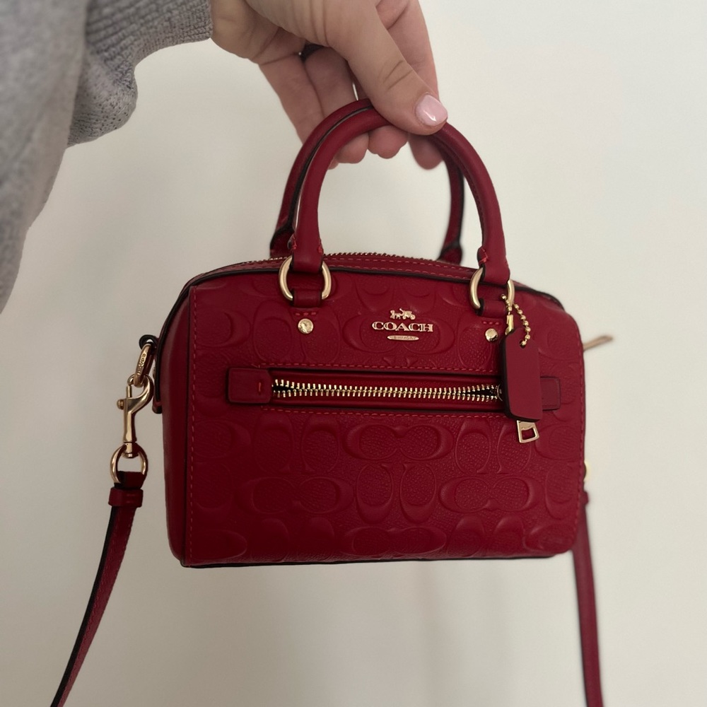 Mini coach top handle crossbody bag